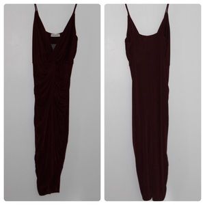 Burgundy Pencil Dress